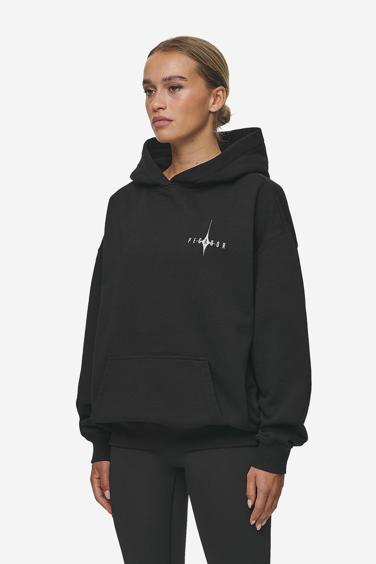 Pegador Nena Oversized Hoodie Washed Black Blitzverkäufe