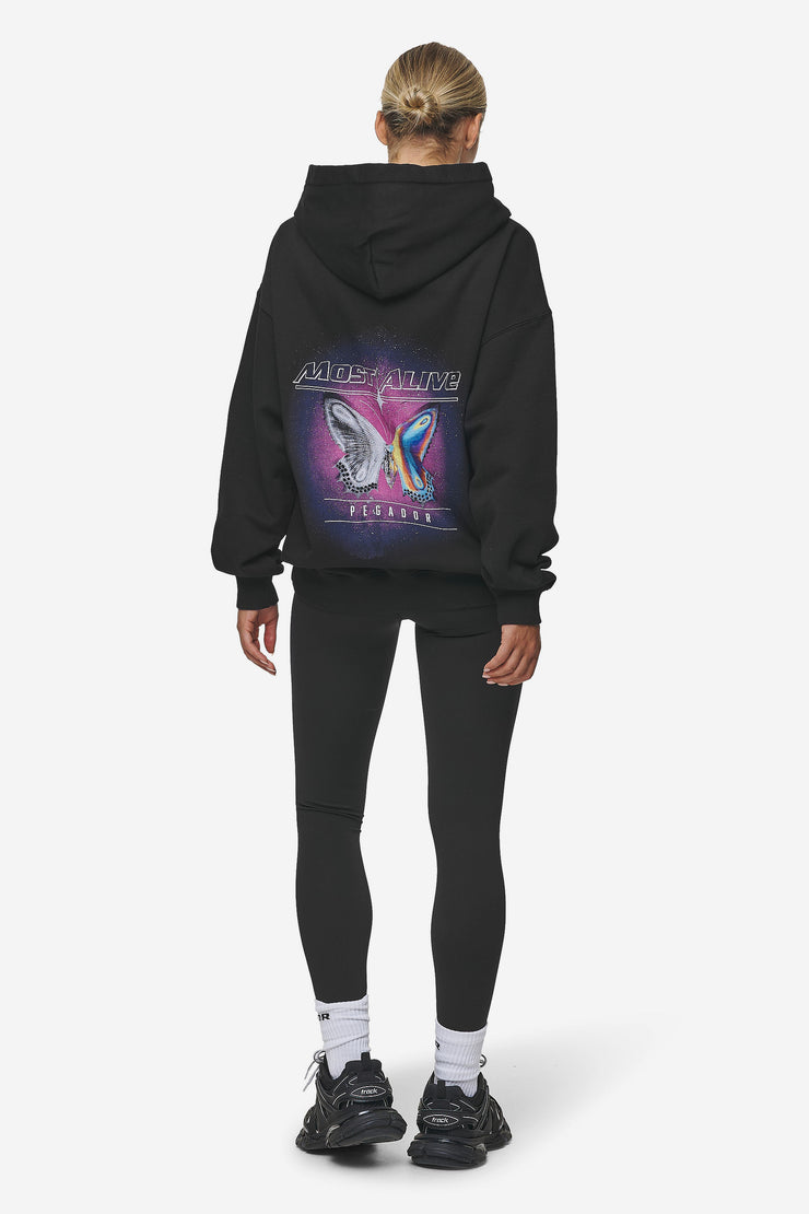 Pegador Nena Oversized Hoodie Washed Black Blitzverkäufe