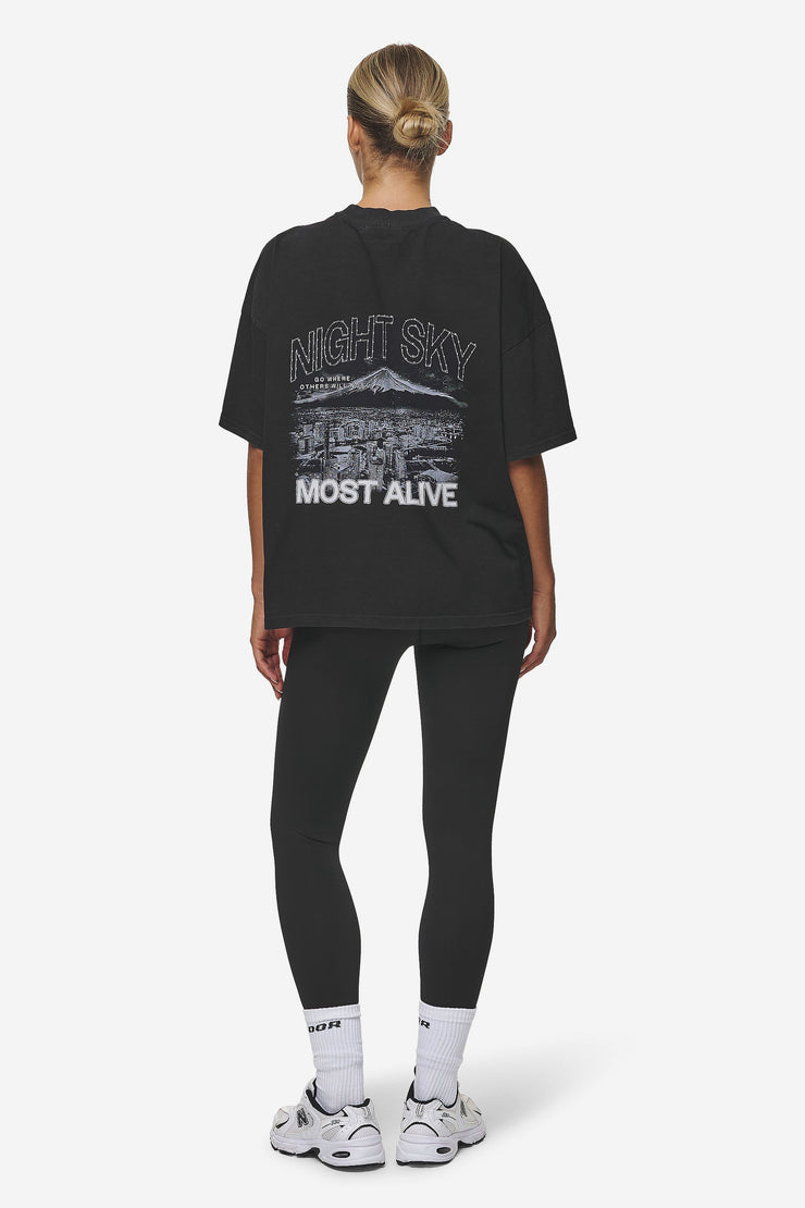 Pegador Sonia Heavy Oversized Tee Washed Black Limitierter Zeitrabatt
