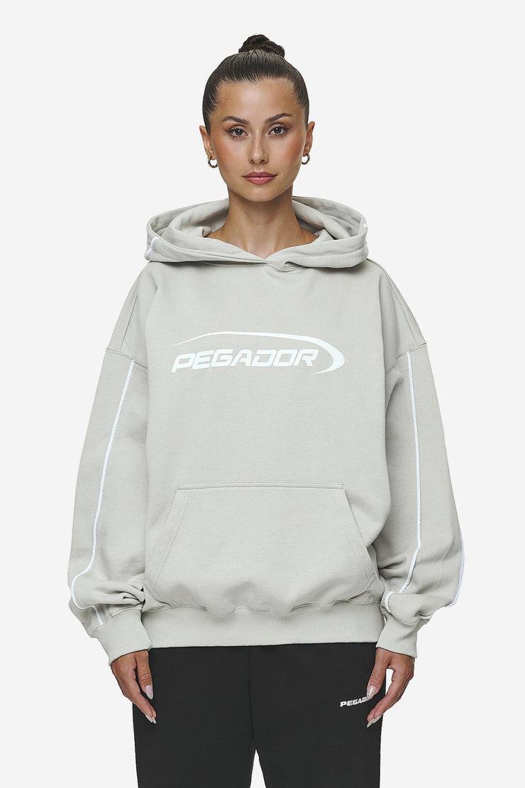 Pegador Naomi Oversized Hoodie Washed Moon Grey Rabatt