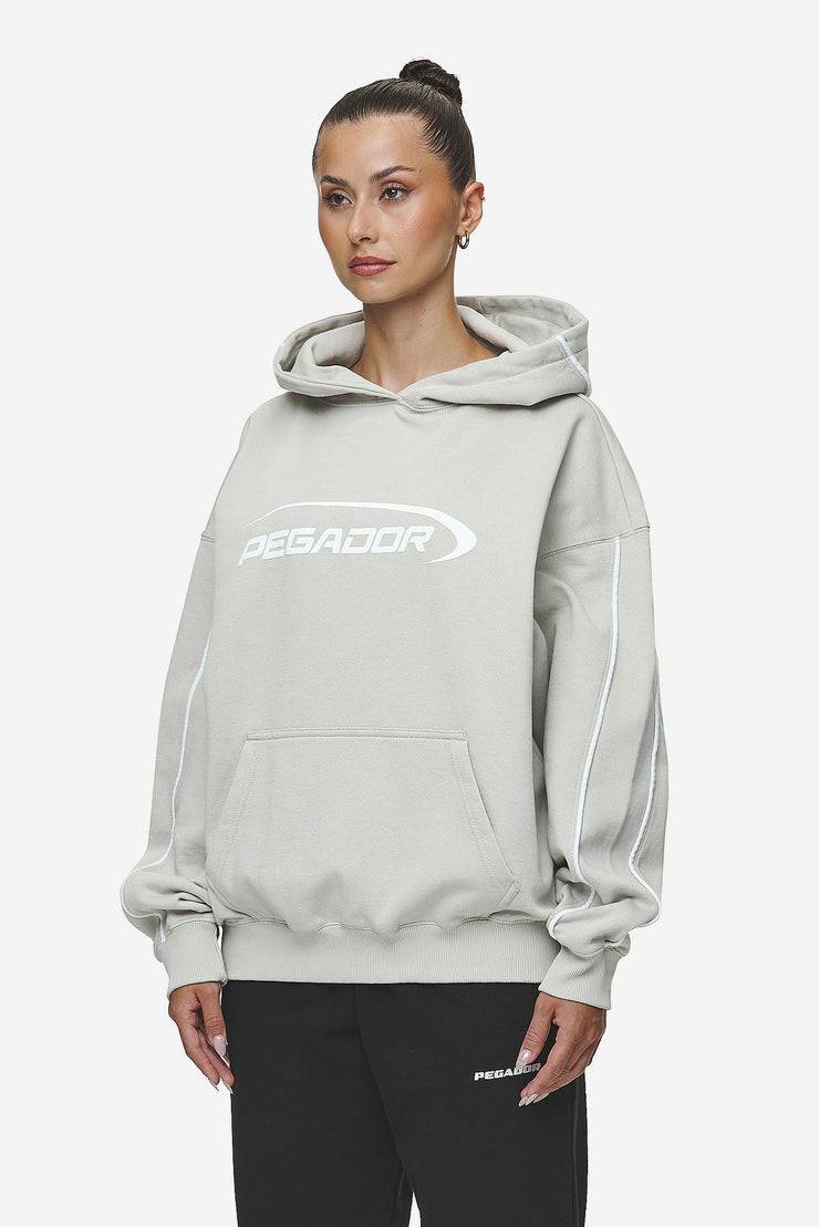 Pegador Naomi Oversized Hoodie Washed Moon Grey Rabatt
