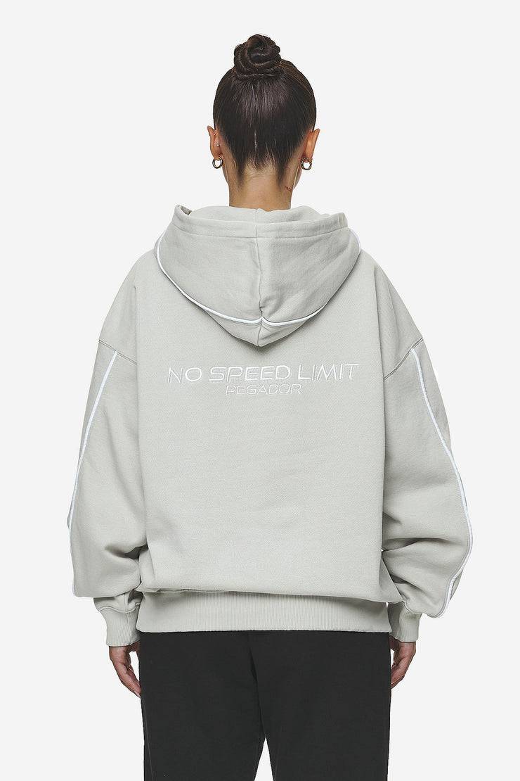Pegador Naomi Oversized Hoodie Washed Moon Grey Rabatt