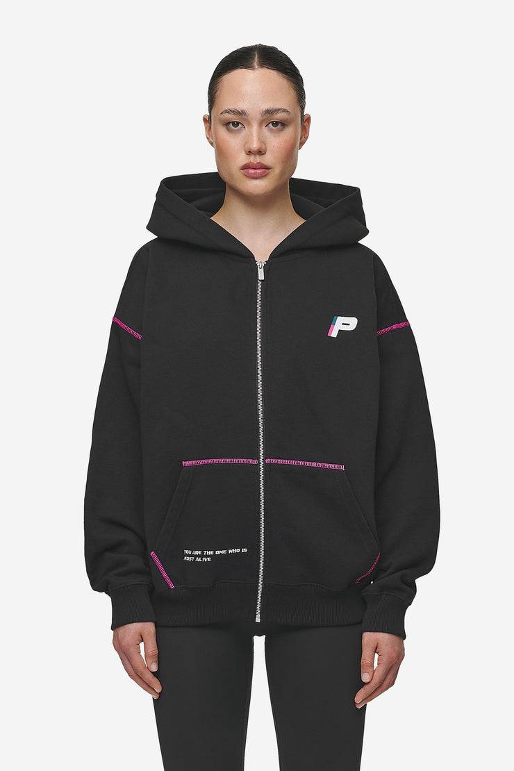 Pegador Jenna Oversized Sweat Jacket Washed Black Günstig kaufen