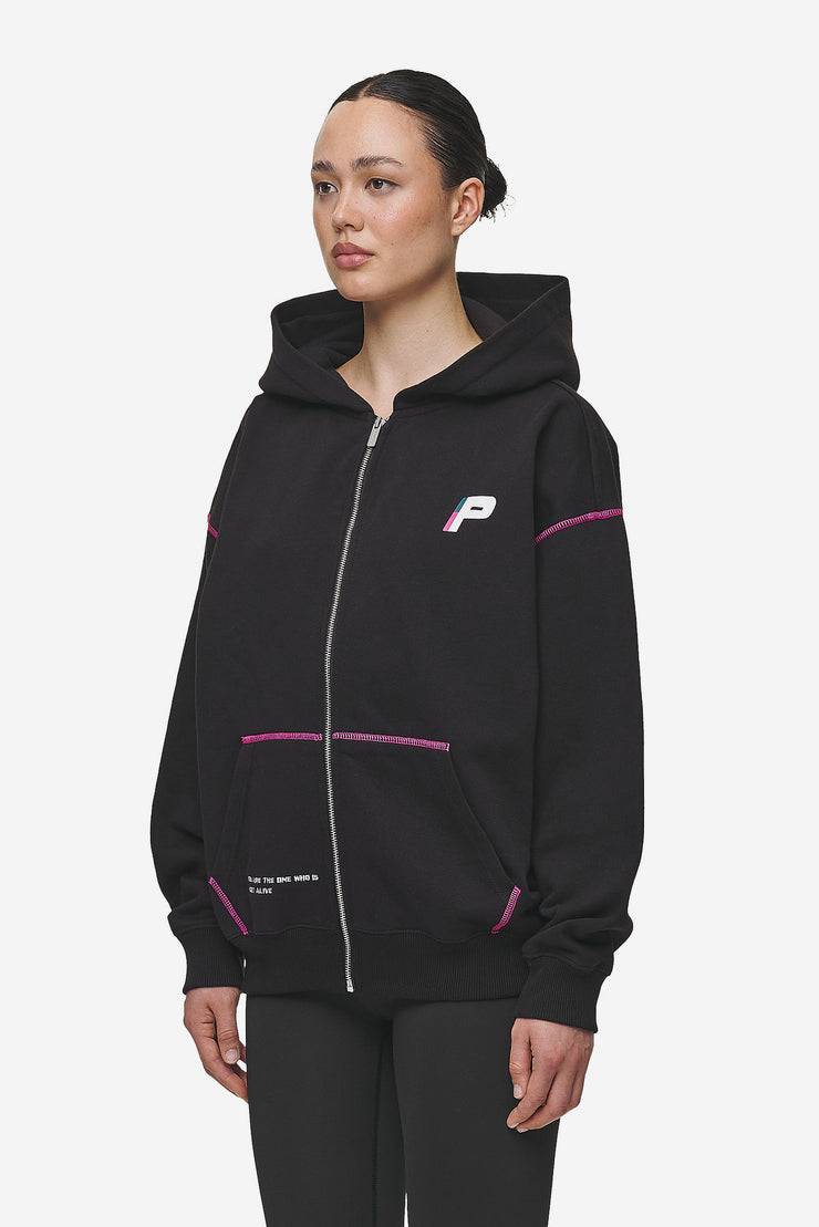 Pegador Jenna Oversized Sweat Jacket Washed Black Günstig kaufen