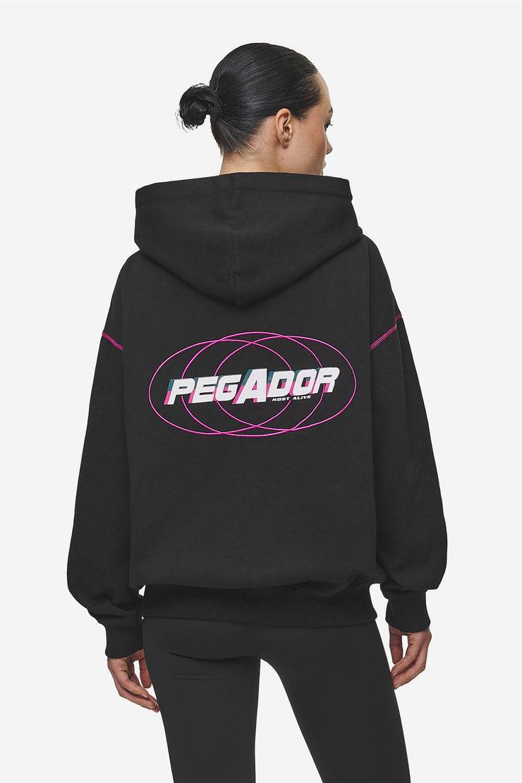 Pegador Jenna Oversized Sweat Jacket Washed Black Günstig kaufen