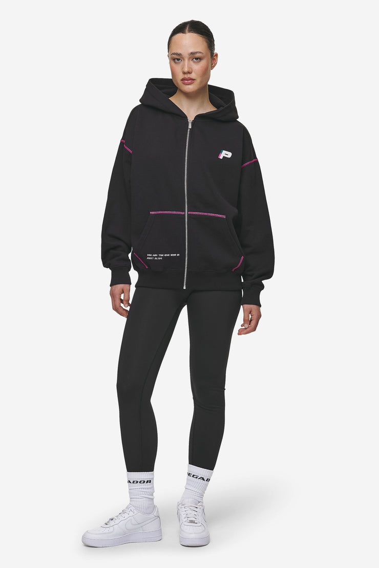 Pegador Jenna Oversized Sweat Jacket Washed Black Günstig kaufen