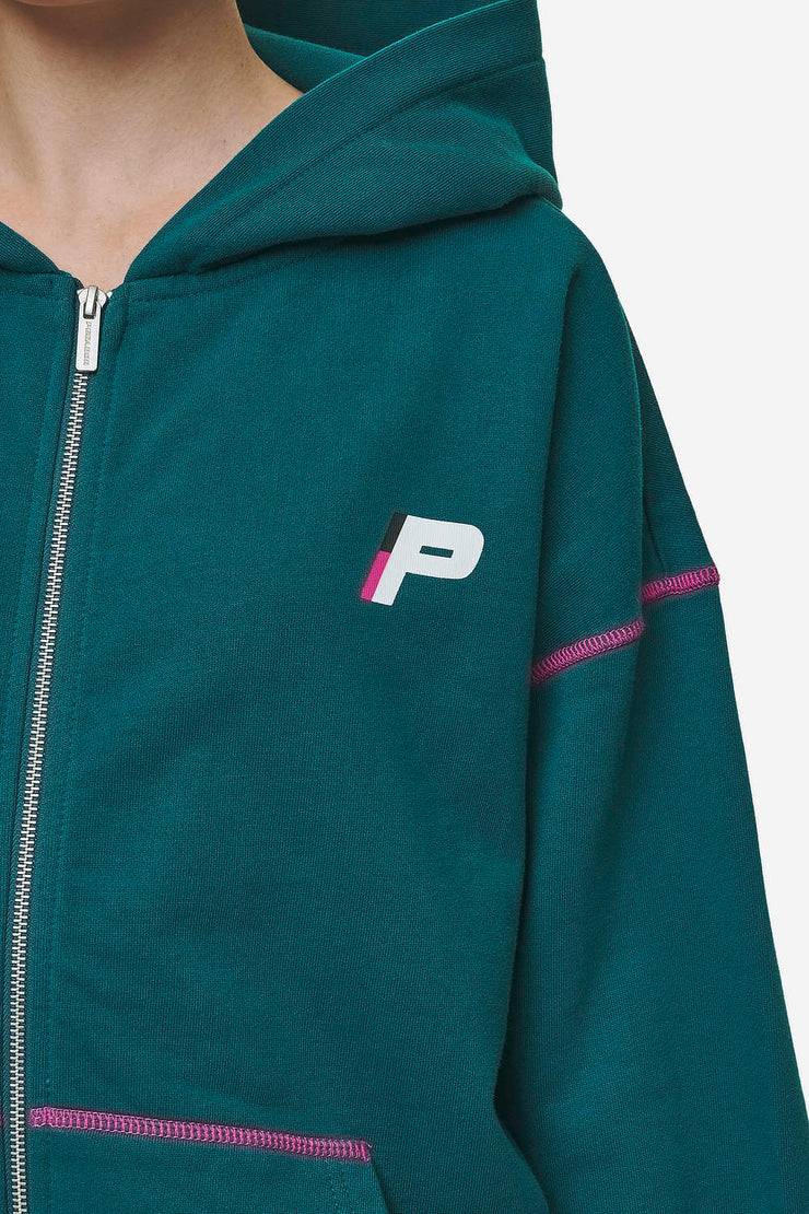 Pegador Jenna Oversized Sweat Jacket Washed Urban Turquoise Versandkostenfrei