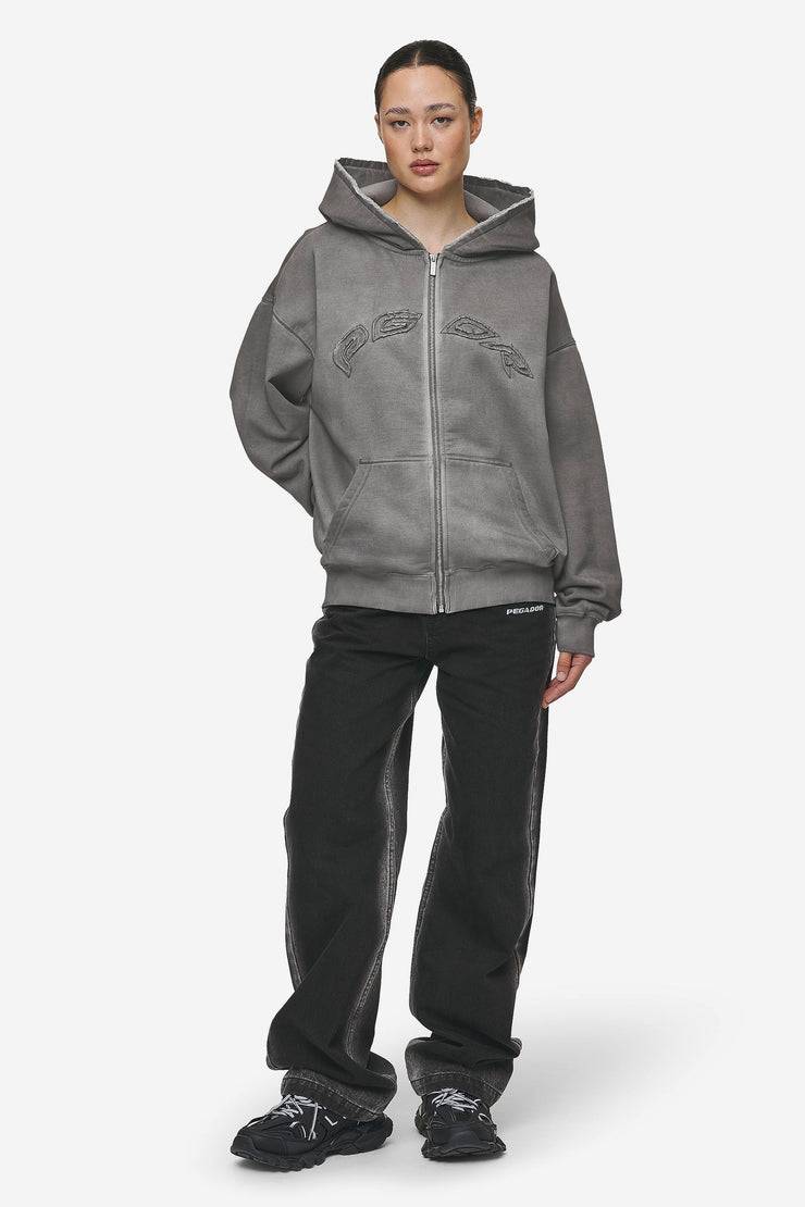 Pegador Julia Oversized Sweat Jacket Oil Dyed Deep Grey Großer Ausverkauf
