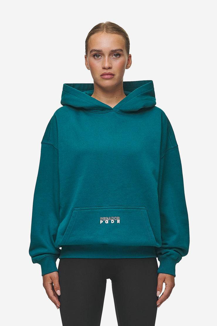 Pegador Nisa Oversized Hoodie Washed Urban Turquoise Begrenztes Angebot