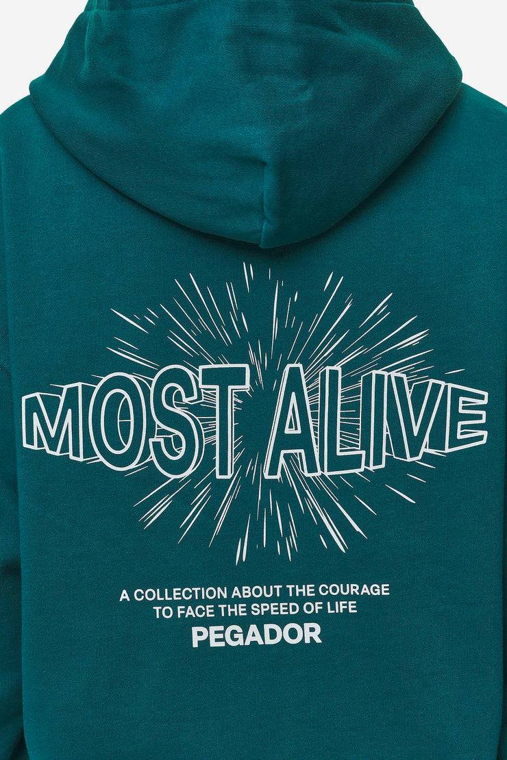 Pegador Nisa Oversized Hoodie Washed Urban Turquoise Begrenztes Angebot