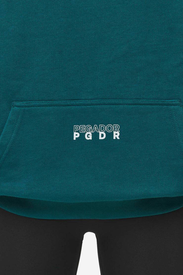 Pegador Nisa Oversized Hoodie Washed Urban Turquoise Begrenztes Angebot
