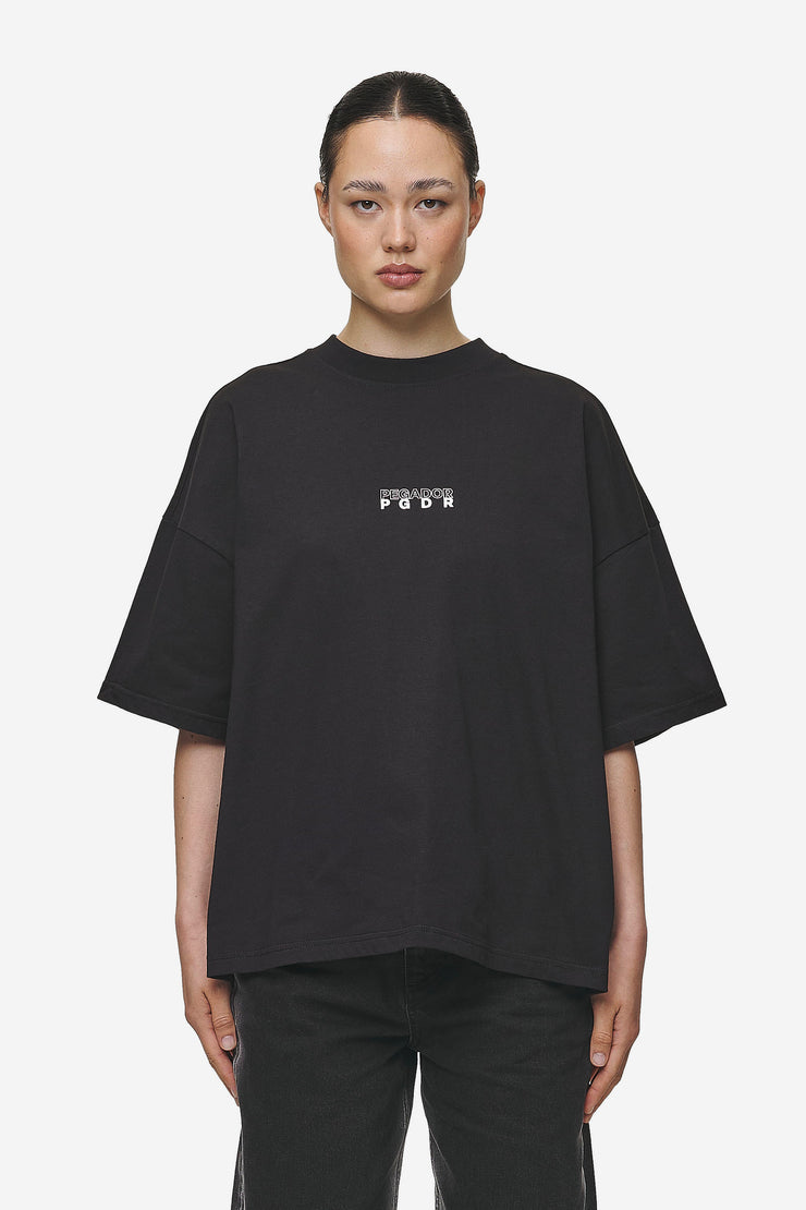 Pegador Nisa Heavy Oversized Tee Washed Black Online Shopping