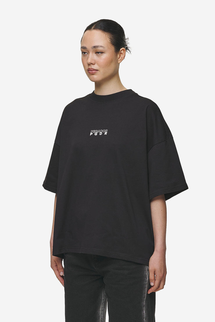 Pegador Nisa Heavy Oversized Tee Washed Black Online Shopping