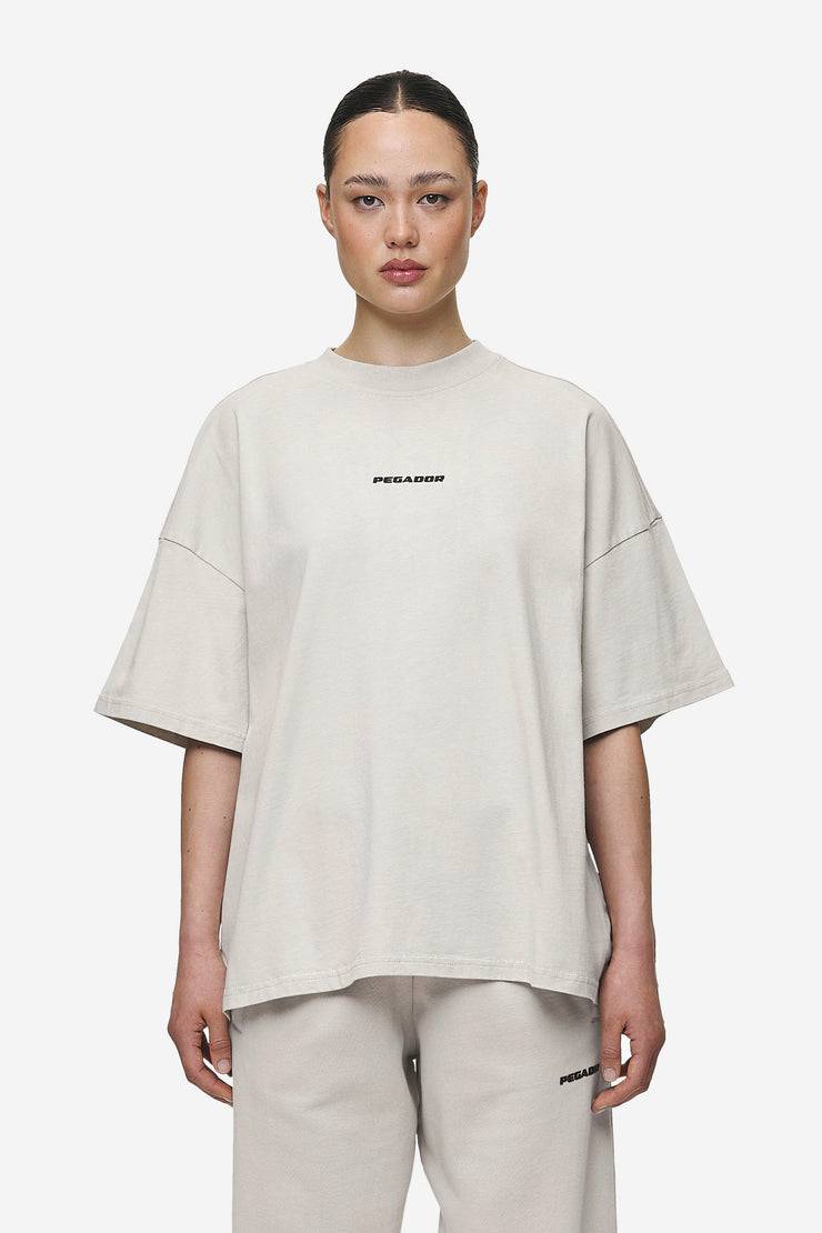 Pegador Bracy Heavy Oversized Tee Washed Moon Grey Black Gum Cyber Monday