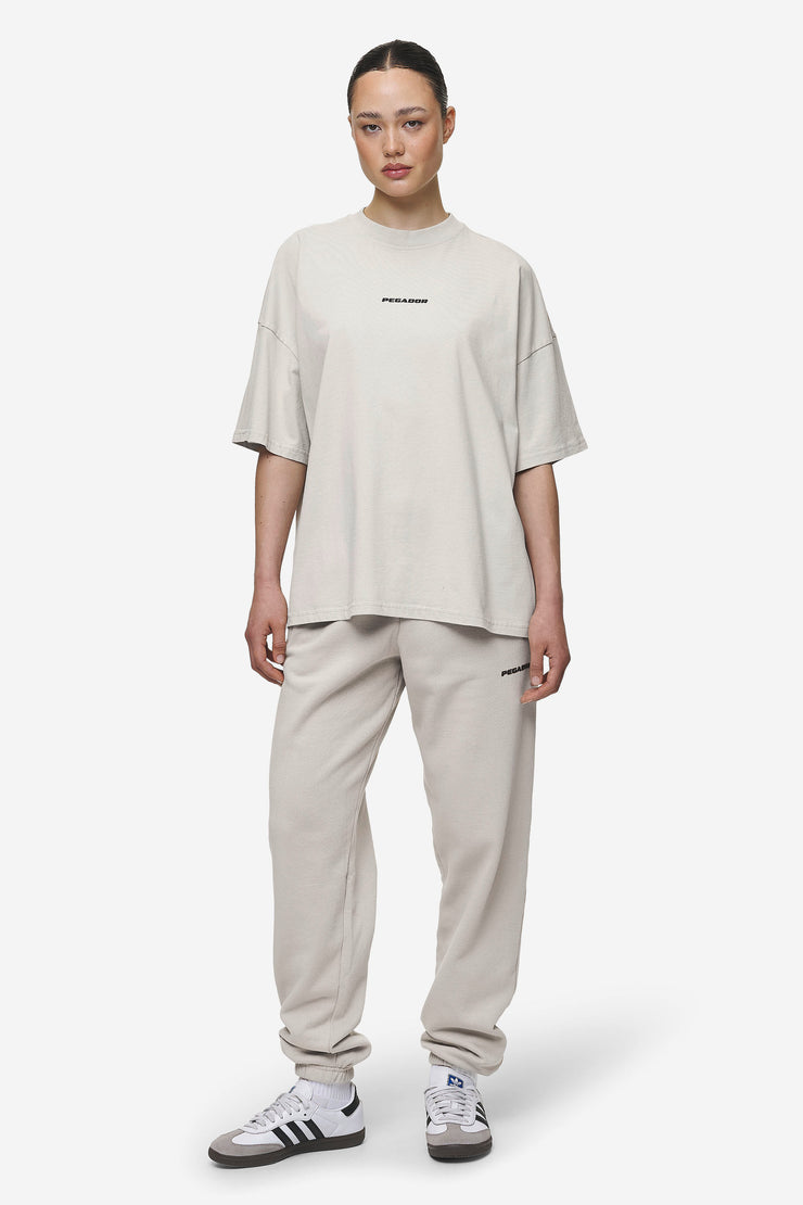 Pegador Bracy Heavy Oversized Tee Washed Moon Grey Black Gum Cyber Monday