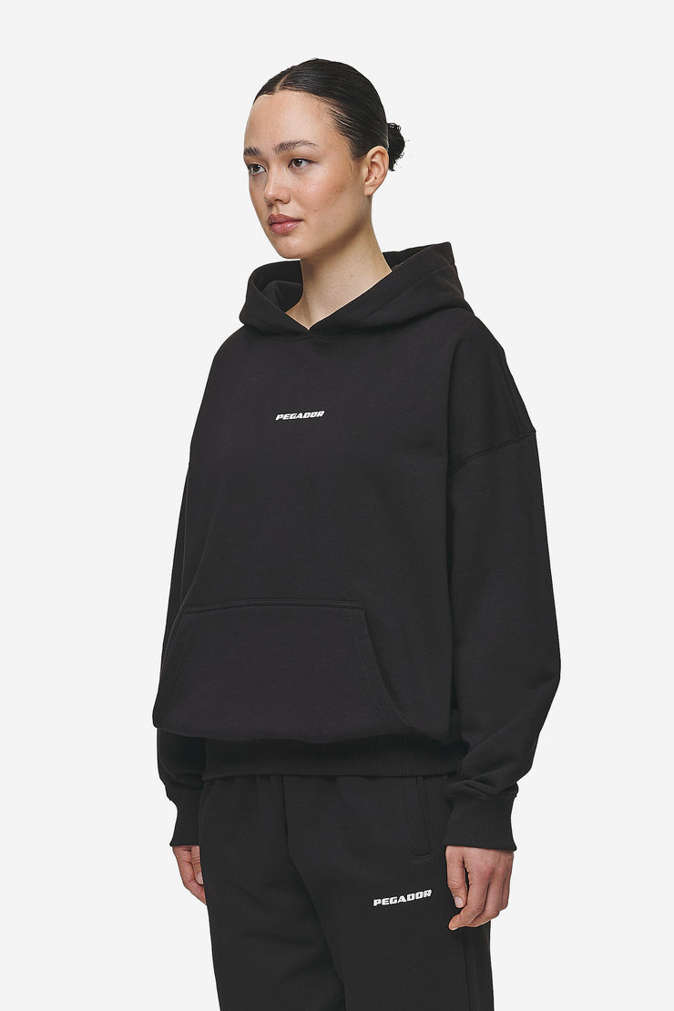 Pegador Clarita Logo Oversized Hoodie Black White Gum Osterangebot