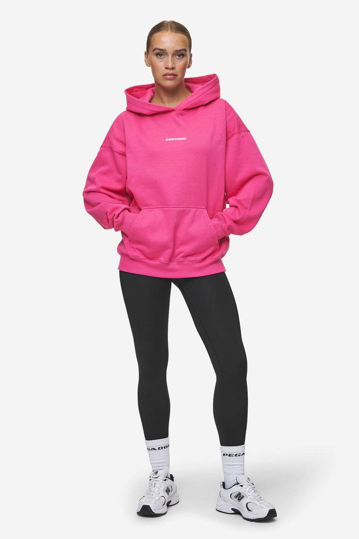 Pegador Clarita Logo Oversized Hoodie Washed Digital Pink White Gum Vatertagsangebot