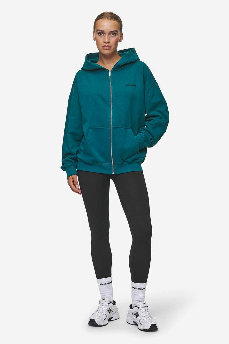 Pegador Clarita Oversized Sweat Jacket Washed Urban Turquoise Black Gum Jubiläumsangebot