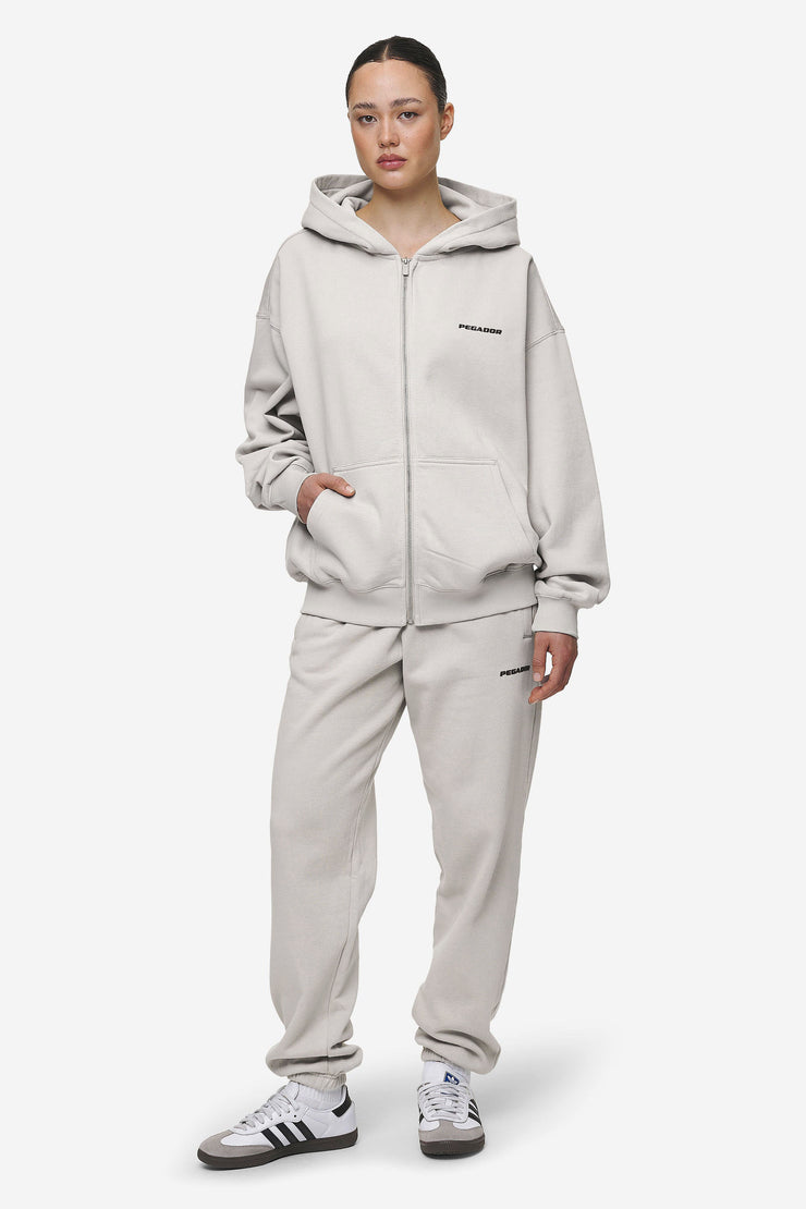 Pegador Clarita Oversized Sweat Jacket Washed Moon Grey Black Gum Lagerräumung
