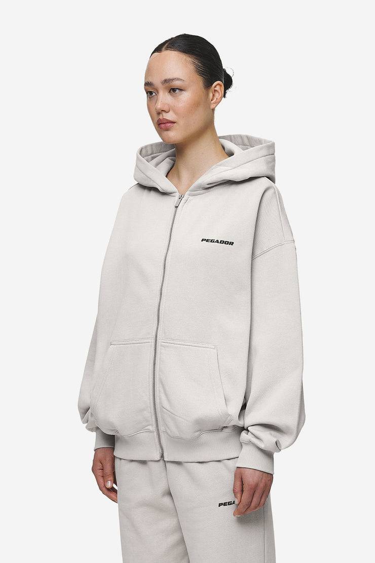Pegador Clarita Oversized Sweat Jacket Washed Moon Grey Black Gum Lagerräumung