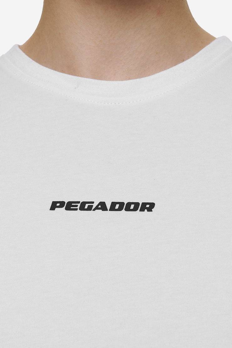 Pegador Ines Cropped Baby Tee White Black Gum Online Outlet