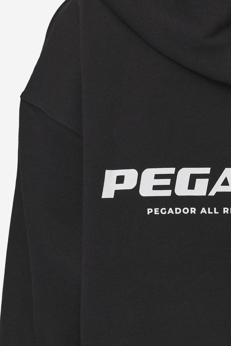 Pegador Atna Logo Oversized Hoodie Black White Zeitlich begrenztes Angebot