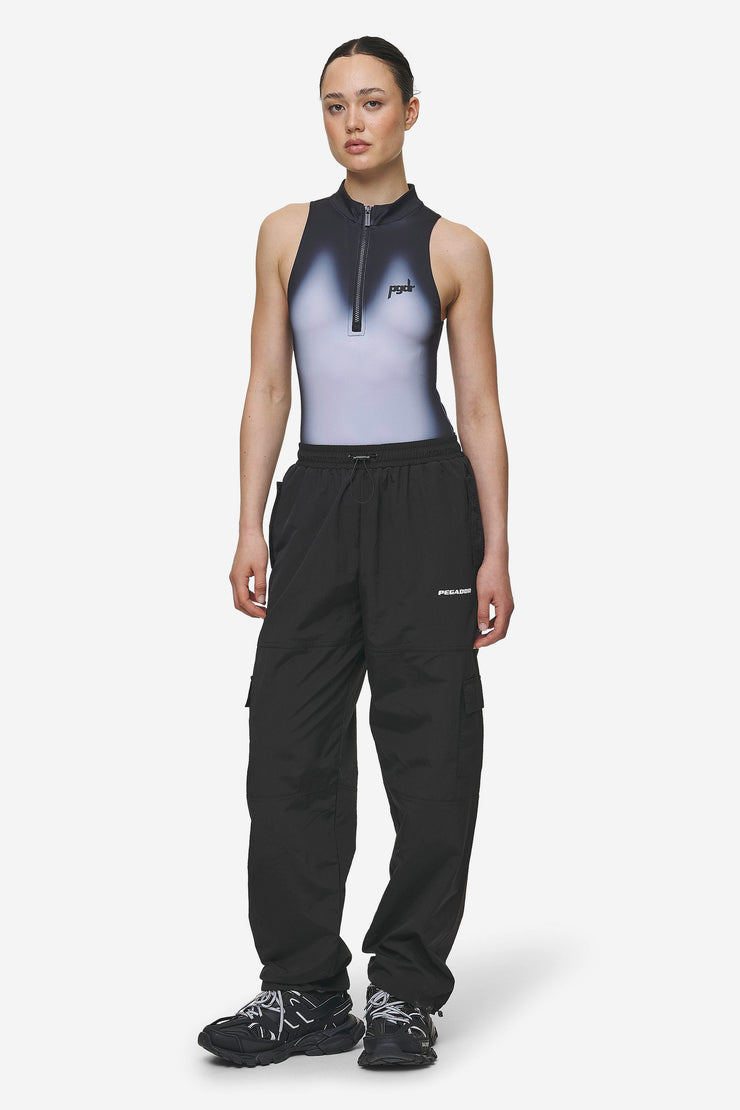 Pegador Ashira Sprayed Zip Bodysuit Black White Tägliche Deals