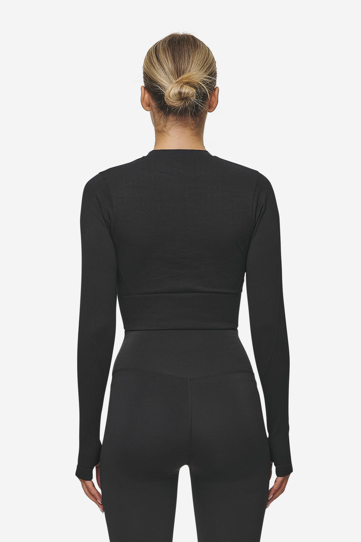 Pegador Telly Rib Longsleeve Washed Black Sonderangebote