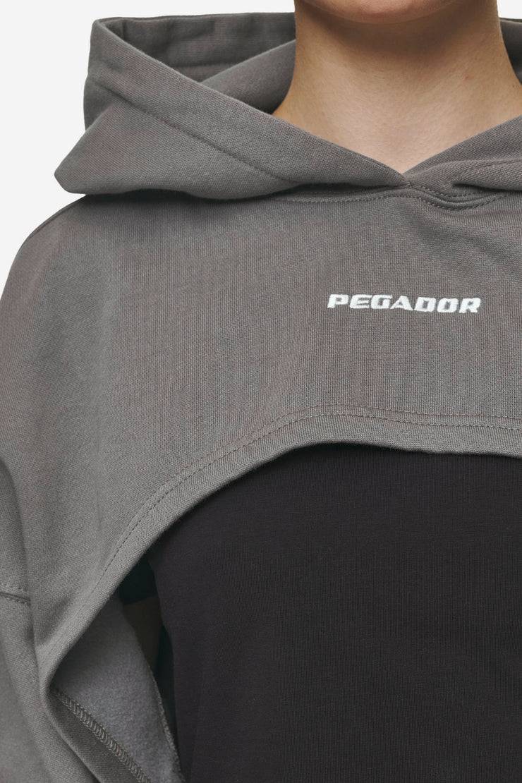Pegador Mina Super Cropped Hoodie Washed Deep Grey Bis zu 50% Rabatt