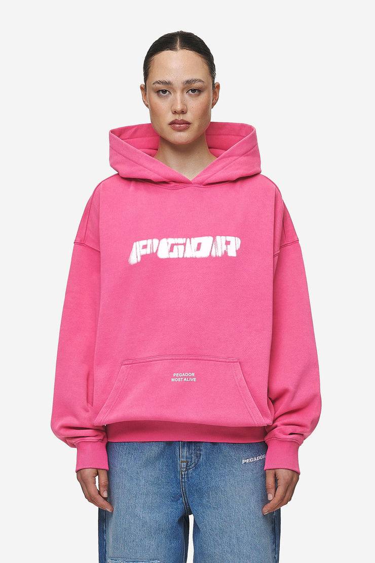 Pegador Suta Oversized Hoodie Vintage Digital Pink Vierteljährliche Förderung