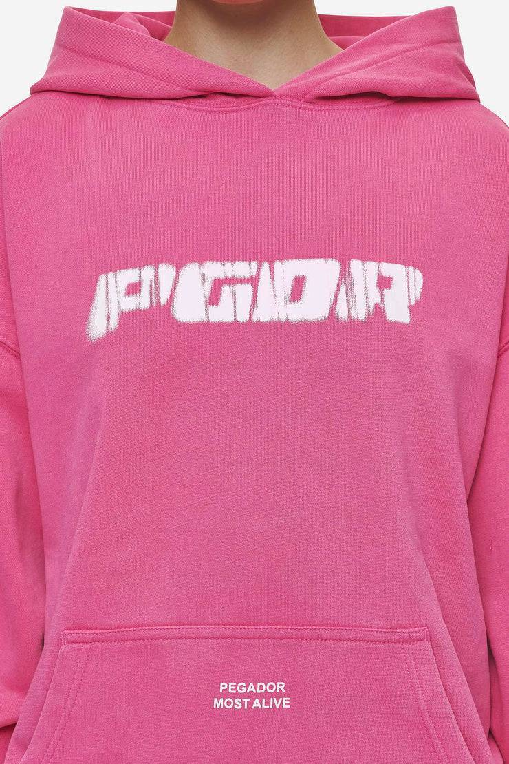 Pegador Suta Oversized Hoodie Vintage Digital Pink Vierteljährliche Förderung