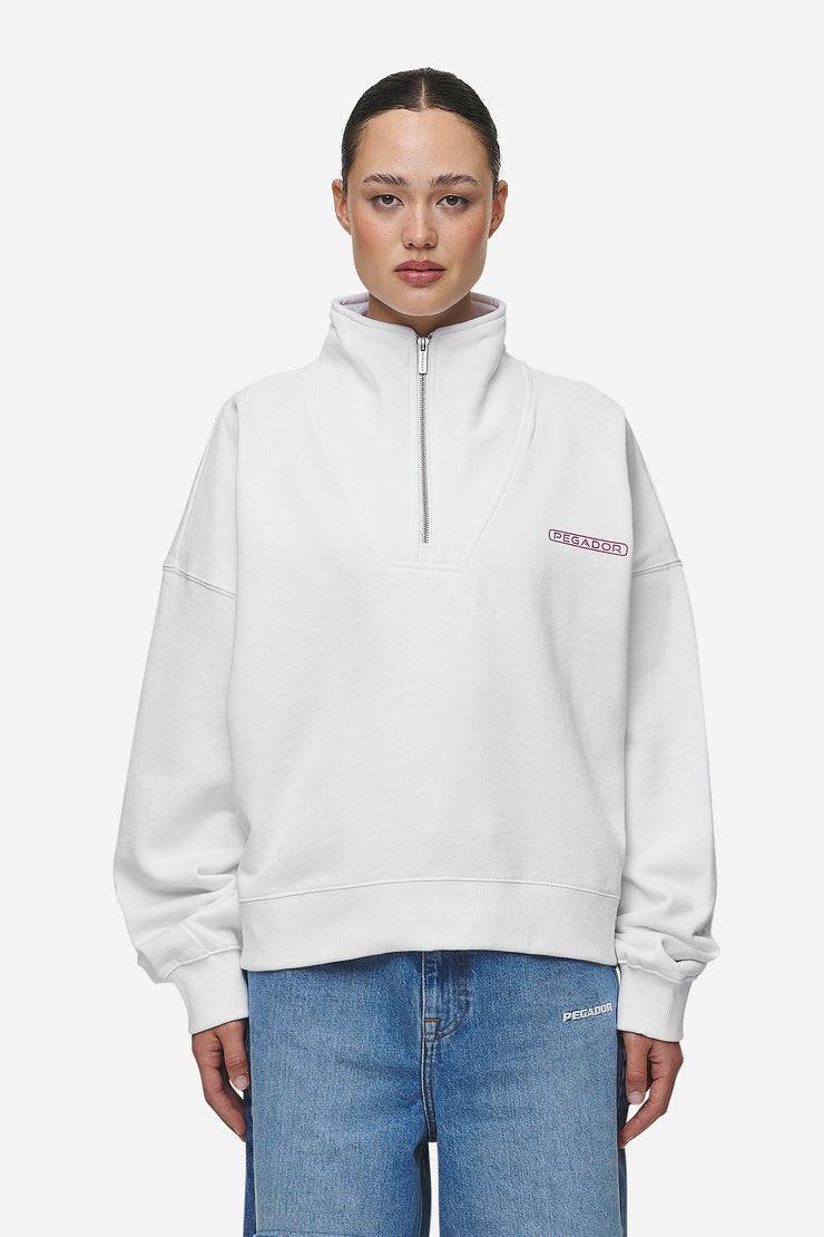 Pegador Thea Oversized Halfzip Sweater White Nur noch ein Tag übrig