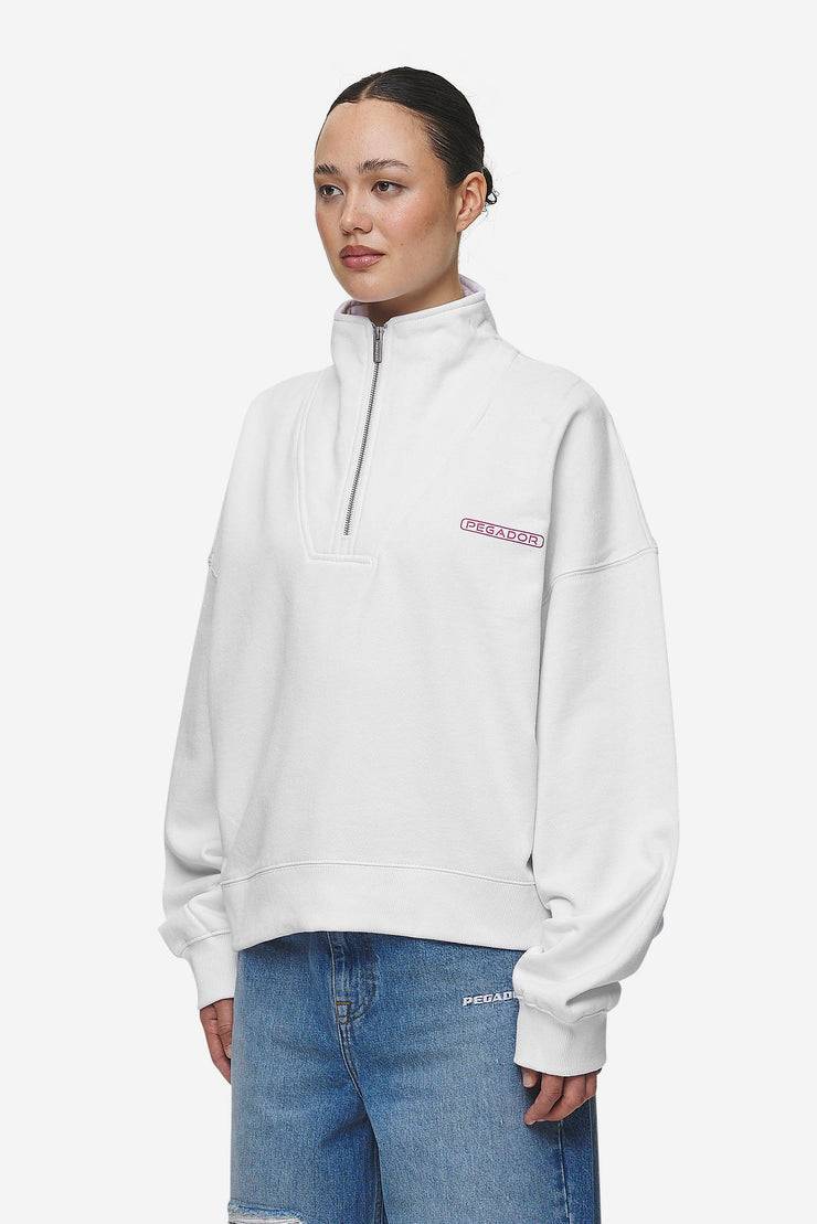 Pegador Thea Oversized Halfzip Sweater White Nur noch ein Tag übrig
