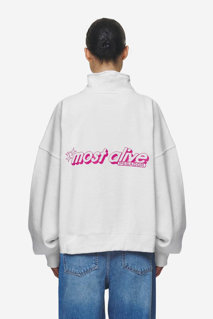 Pegador Thea Oversized Halfzip Sweater White Nur noch ein Tag übrig