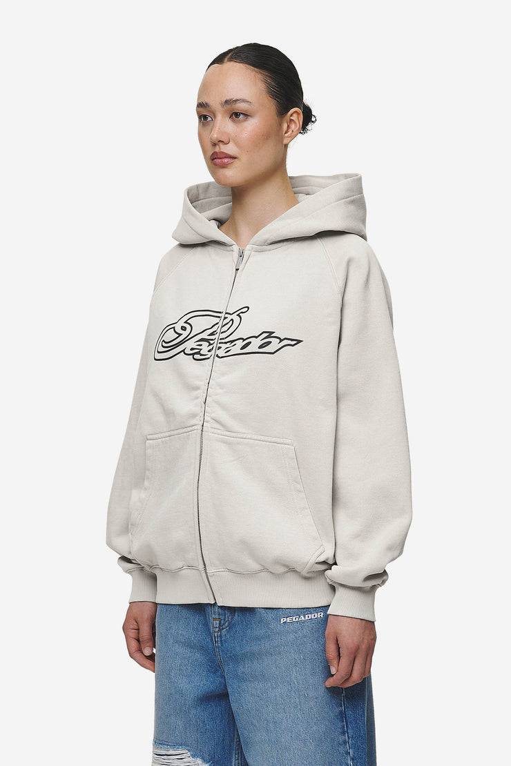 Pegador Anna Oversized Sweat Jacket Washed Moon Grey Super Rabatt