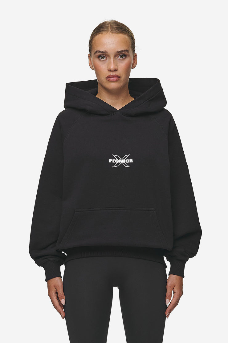 Pegador Belly Oversized Hoodie Washed Black 50% Rabatt mit kostenlosem Versand