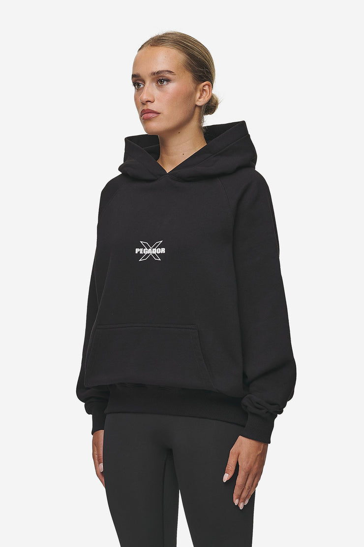 Pegador Belly Oversized Hoodie Washed Black 50% Rabatt mit kostenlosem Versand