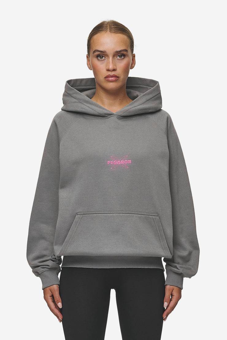 Pegador Belly Oversized Hoodie Washed Deep Grey Clearance-Verkauf