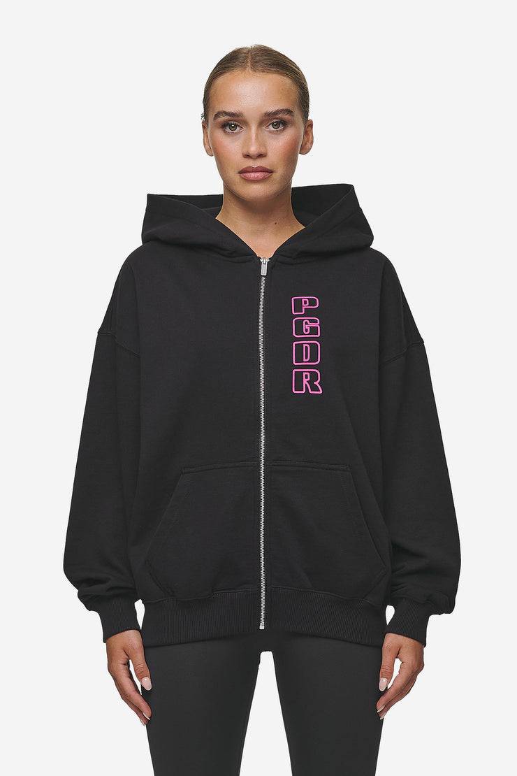 Pegador Skyla Oversized Sweat Jacket Heavy Washed Black Kostenloser Versand international