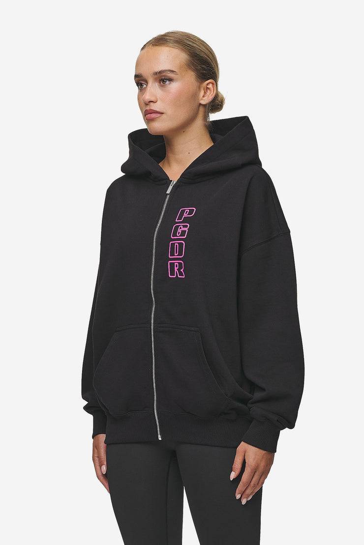 Pegador Skyla Oversized Sweat Jacket Heavy Washed Black Kostenloser Versand international