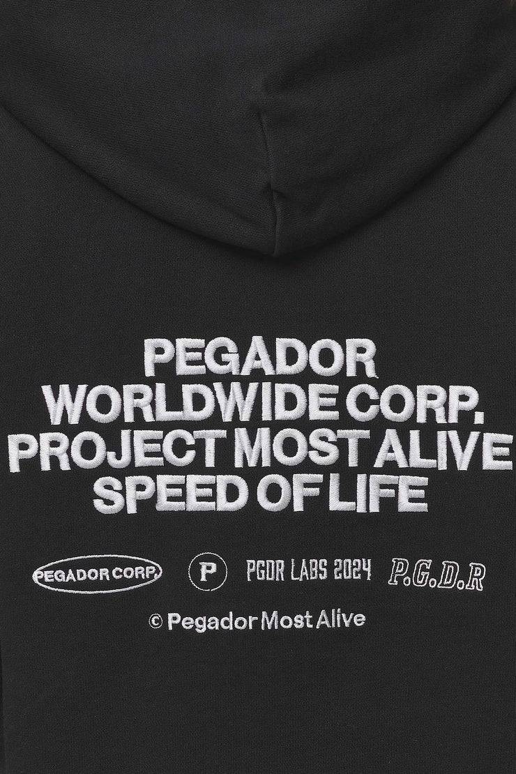 Pegador Sora Oversized Hoodie Washed Black Fabrikladen