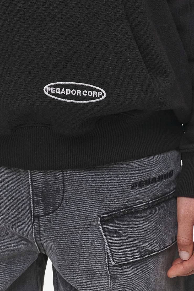 Pegador Sora Oversized Hoodie Washed Black Fabrikladen