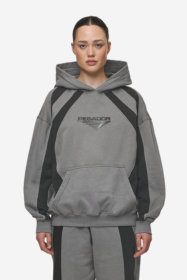 Pegador Amira Oversized Hoodie Washed Deep Grey Black Im Verkauf