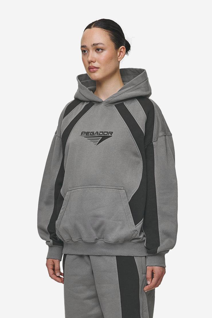 Pegador Amira Oversized Hoodie Washed Deep Grey Black Im Verkauf