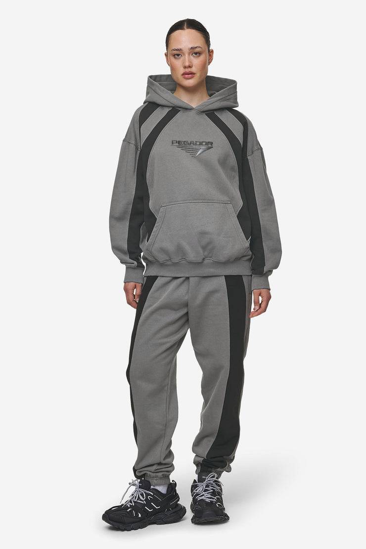 Pegador Amira High Waisted Sweat Pants Washed Deep Grey Black zollfrei