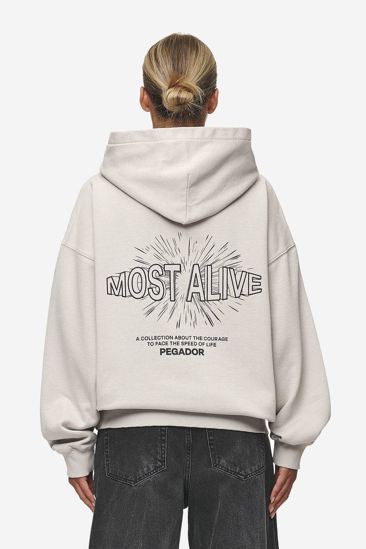 Pegador Nisa Oversized Hoodie Washed Moon Grey Online