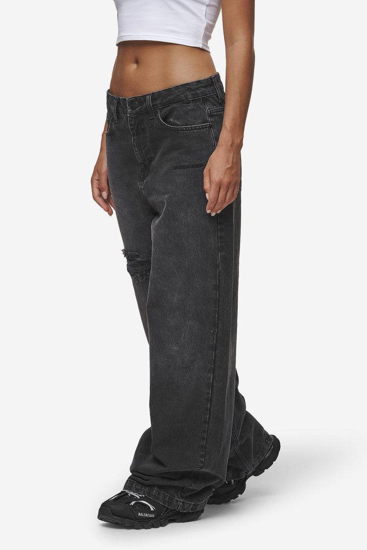 Pegador Mally Super Baggy Jeans Washed Deep Grey Hotsell