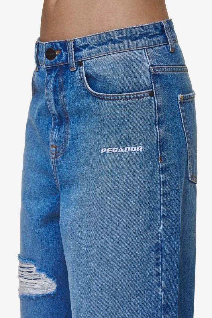 Pegador Mally Super Baggy Jeans Washed Blue im Angebot