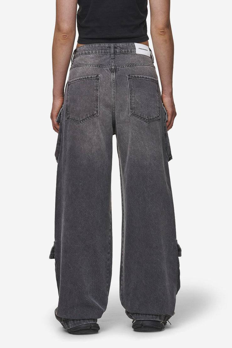 Pegador Leli High Waist Cargo Jeans Washed Deep Grey Günstiger Verkauf