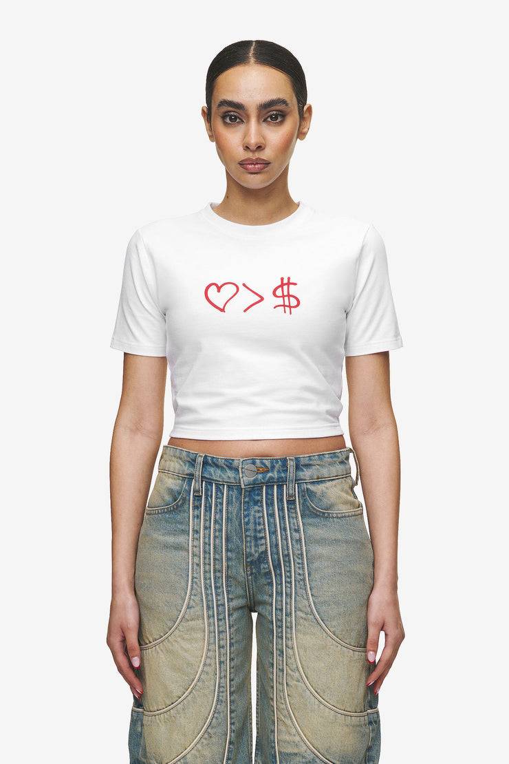 Pegador Jayde Baby Tee White Red Meist gekauft